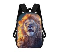 sinyumoney Golden Lion's Majesty -1 Mochilas Para Niños, Mochilas Escolares Personalizadas En 3D Para Niños Y Niñas, Mochilas Escolares Grandes, Mochilas Informales Para El Día A Día 17inch