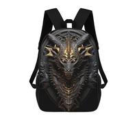 sinyumoney Golden Lord Elder Dragon Art Decoration Mochila Escolar Grande Resistente Al Agua Para Portátil Para Niños/niñas/adolescentes 17inch
