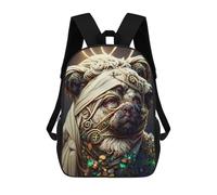 sinyumoney Golden Majesty A Royal Pug's Coronation Mochila Escolar Impresa En 3D Mochila Escolar De Moda Para Niños Mochilas Para Niños Estudiantes De Secundaria 17inch