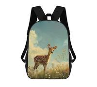 sinyumoney Golden Meadow Fawn Mochila Infantil Para Niñas Y Niños, Mochila De Día, Escuela Primaria, Perfecta Para La Vuelta Al Cole O Educación Física, Regalos Y Viajes 17inch