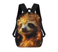 sinyumoney Golden Meerkat Portrait Animal Mochila Escolar, Mochila De Negocios, Mochila Impermeable Para Libros, Para Acampar, Aventuras Al Aire Libre Y Viajes Diarios 17inch
