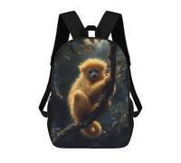 sinyumoney Golden Monkey in Jungle Mochila, Mochila Escolar Impresa En 3D, Bolsa Para El Almuerzo Escolar, Mochila De Viaje, Mochila Para Amigos, Mochila Escolar Para Niñas Y Niños 17inch
