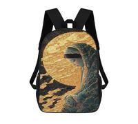 sinyumoney Golden Moon Goddess Mochila Escolar Para Secundaria Y Preparatoria. Mochila Informal Para Adolescentes, Chicas, Chicos, Mujeres Y Hombres. 17inch