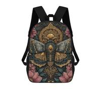 sinyumoney Golden Moth Art Print Mochila Escolar Para Ordenador Portátil Para La Escuela/trabajo/viajes: Perfecta Para Viajes, Trabajo Y Uso Diario 17inch