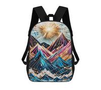 sinyumoney Golden Mountain Dreamscape Mochila Escolar Para Niños De 17 Pulgadas, Mochila Informal De Viaje Para Niños Y Niñas, Mochila De Gran Capacidad Para El Día A Día 17inch