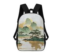 sinyumoney Golden Mountain Landscape Art Print Mochila Escolar Infantil De 17 Pulgadas Con Estampado 3D, Mochila Moderna Para Niños, Mochilas De Viaje, Bolsas Para Libros, Mochila Escolar Infantil