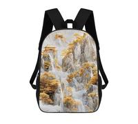 sinyumoney Golden Mountain Temple Landscape Mochila Escolar Infantil De 17 Pulgadas Con Estampado 3D De Películas De Anime Para Niños, Mochila De Viaje, Mochila Escolar Infantil