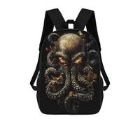 sinyumoney Golden Octopus Art Mochila, Mochila Escolar Impresa En 3D, Bolsa Para El Almuerzo Escolar, Mochila De Viaje, Mochila Para Amigos, Mochila Escolar Para Niñas Y Niños 17inch