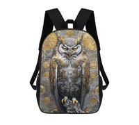 sinyumoney Golden Owl Guardian Majesty Mochila Escolar, Mochila De Negocios Para Portátil, Mochila Informal Unisex Para Hombres, Mujeres Y Adolescentes 17inch