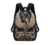 sinyumoney Golden Phoenix Artwork-1 Mochila Escolar Infantil Impresa En 3D Para Niños, Mochilas De Viaje, Bolsas Para Libros, Mochila Escolar Infantil 17inch