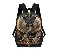 sinyumoney Golden Phoenix Artwork-3 Mochila Escolar Mochila Para Niños Impresa En 3D Mochilas Infantiles Para Niños Y Niñas Mochilas Escolares Mochilas De Viaje Para Niños 17inch