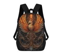 sinyumoney Golden Phoenix Bird Mochila Infantil Para Niñas Y Niños, Mochila De Día, Escuela Primaria, Perfecta Para La Vuelta Al Cole O Educación Física, Regalos Y Viajes 17inch