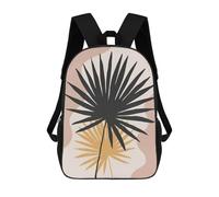 Sinyumoney Golden Polygon II Mochila escolar para adolescentes, impresión 3D, ajustable, con bolsillos de moda, para niños, niños, niñas, estudiantes y adolescentes, Minimalist Floral A57, 17"