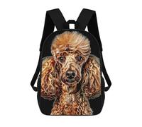 sinyumoney Golden Poodle Art Print Mochila Escolar Infantil De 17 Pulgadas Con Estampado 3D, Mochila Moderna Para Niños, Mochilas De Viaje, Bolsas Para Libros, Mochila Escolar Infantil