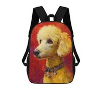sinyumoney Golden Poodle Pet Portrait Mochila Escolar Impresa En 3D 17inch Mochilas De Moda Para Niños, Mochilas Escolares Para Niños De Primaria Y Secundaria