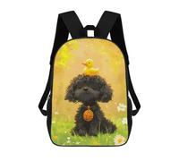 sinyumoney Golden Poodle with Rubber Duck Mochilas Escolares Para La Escuela Secundaria, Preparatoria, Universidad Y Viajes Para Hombres, Mujeres Y Adolescentes 17inch