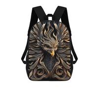 sinyumoney Golden Queen Phoenix Mochila Escolar Infantil Impresa En 3D 17inch Mochilas De Moda Para Niños De Primaria Y Secundaria