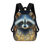 sinyumoney Golden Raccoon Portrait Mochila Escolar, De Trabajo, Para Portátil, Mochila - Perfecta Para Viajes, Trabajo Y Uso Diario 17inch