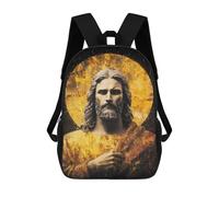 sinyumoney Golden Religious Icon Painting-1 Mochilas Escolares Para Ordenador, Ideales Para El Colegio/trabajo/viajes, Acampadas, Aventuras Al Aire Libre Y Viajes Diarios 17inch