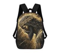 sinyumoney Golden Religious Iconography-1 Mochila Escolar Resistente Al Agua Para Ordenador Portátil: Perfecta Para Viajes, Trabajo Y Uso Diario 17inch