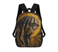 sinyumoney Golden Religious Iconography-3 Mochila Escolar Resistente Al Agua, Mochila De Viaje, Bolsa Para Computadora Para Hombres, Mujeres Y Adolescentes 17inch