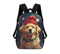 sinyumoney Golden Retriever Christmas Mochila Escolar Secundaria Informal Para Viajes - Perfecta Para Viajes, Trabajo Y Uso Diario 17inch