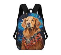 sinyumoney Golden Retriever Dog 12 Mochila Escolar Infantil Impresa En 3D Para Niños, Mochilas De Viaje, Bolsas Para Libros, Mochila Escolar Infantil 17inch