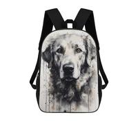 sinyumoney Golden Retriever Dog Mochila Escolar Impermeable Para Ordenador, Ideal Para El Campus, Actividades Al Aire Libre, Viajes Y Deportes 17inch