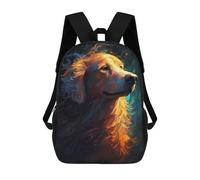 sinyumoney Golden Retriever Dog Mochila Escolar Infantil Impresa En 3D, Mochila Informal De Moda Para Niños, Mochila De Viaje De Alta Capacidad Para Libros Para Niños 17inch