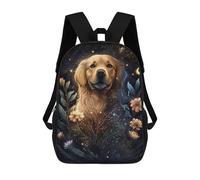 sinyumoney Golden Retriever Flower Mochilas Escolares, De Viaje Y Universitarias Para La Escuela/trabajo/viajes 17inch