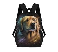 sinyumoney Golden Retriever Galaxy Art Print-4 Mochila Escolar Para Secundaria Y Preparatoria. Mochila Informal Para Hombres, Mujeres Y Adolescentes. 17inch