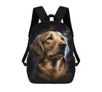 sinyumoney Golden Retriever Galaxy Art Print-8 Mochila Escolar Para Institutos Y Colegios Informales Para Acampar, Aventuras Al Aire Libre Y Viajes Diarios 17inch