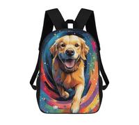 sinyumoney Golden Retriever in Space Mochila Escolar Infantil Impresa En 3D Para Niños, Mochila De Viaje De Alta Capacidad, Bolsas Para Libros, Mochila Escolar Infantil 17inch