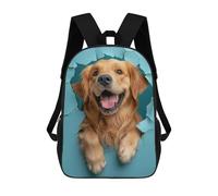 sinyumoney Golden Retriever Joy Mochila Impresa En 3D Para Niños, Mochila Escolar, Mochilas De Viaje Para Niños, Bolsas De Libros De Alta Capacidad, Mochila Infantil 17inch