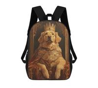 sinyumoney Golden Retriever King Mochilas Escolares Para Ordenador Para El Colegio/trabajo/viajes Para Niñas, Niños Y Adolescentes 17inch