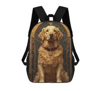 sinyumoney Golden Retriever Portrait Mochila Escolar Mochila Para Niñas Y Niños Mochilas De Gran Capacidad Mochilas Ligeras Para Niños Y Estudiantes 17inch
