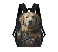 sinyumoney Golden Retriever Prince Mochila De Moda Para Papelería, Impermeable, Informal, Para Hombres, Mujeres Y Adolescentes 17inch