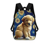 sinyumoney Golden Retriever Puppy Art Print Mochila Escolar Infantil Impresa En 3D Para Niños, Mochila De Viaje De Alta Capacidad, Mochilas Para Libros De 17 Pulgadas Para Niños