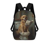 sinyumoney Golden Retriever Reading Newspaper-3 Mochilas Escolares Para Ordenador, Ideales Para El Colegio/trabajo/viajes, Acampadas, Aventuras Al Aire Libre Y Viajes Diarios 17inch