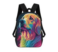 sinyumoney Golden Retriever Retro Mochila Escolar Para Niños De 17 Pulgadas, Mochila Informal De Viaje Para Niños Y Niñas, Mochila De Gran Capacidad Para El Día A Día 17inch
