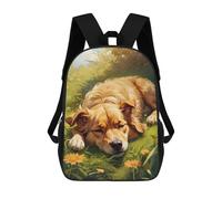 sinyumoney Golden Retrievers Dream Mochilas Para Niños, Mochilas Escolares Personalizadas En 3D Para Niños Y Niñas, Mochilas Escolares Grandes, Mochilas Informales Para El Día A Día 17inch