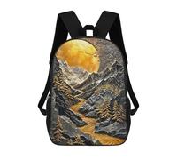sinyumoney Golden River Sunset Mochila Escolar Para Institutos Y Colegios Informales Para Acampar, Aventuras Al Aire Libre Y Viajes Diarios 17inch