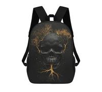 sinyumoney Golden Roots Skull Art 17inch Mochilas Escolares Impresas En 3D, Mochilas Escolares De Moda Para Niños De Primaria Y Secundaria