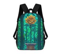 sinyumoney Golden Rose Mochila Grande Escolar Para Niños - Perfecta Para Viajes, Trabajo Y Uso Diario 17inch