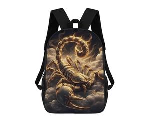 sinyumoney Golden Scorpio Rising Mochila Escolar Para Niños Y Niñas, Mochila Informal De Viaje, Mochila De Gran Capacidad Para El Día A Día 17inch