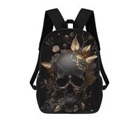 sinyumoney Golden Skull Artwork Mochilas Infantiles Mochila Escolar Mochila Impresa En 3D Para Niños Mochilas De Viaje Bolsas Para Libros Mochila Escolar Para Niños 17inch