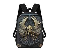 sinyumoney Golden Skull Kraken Mochila Escolar Secundaria Informal Para Viajes Para Niños/niñas/adolescentes 17inch