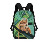 sinyumoney Golden Snubbed Nose Monkey Mochila Escolar Ligera Para Aeropuerto, Estudiantes Universitarios, Niñas, Niños Y Adolescentes 17inch