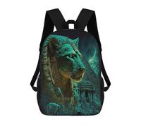 sinyumoney Golden Sphinx And Pyramid Night Scene Mochila Escolar De Moda Para Estudiantes, Adecuada Para Niños Y Niñas, Mochila Informal Para Viajes Al Aire Libre, Esencial Para El Día A Día 17inch