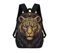 sinyumoney GOLDEN TIGER ART Mochila Impresa En 3D Para Niños, Mochila Escolar, Mochilas De Viaje Para Niños, Bolsas De Libros De Alta Capacidad, Mochila Infantil 17inch